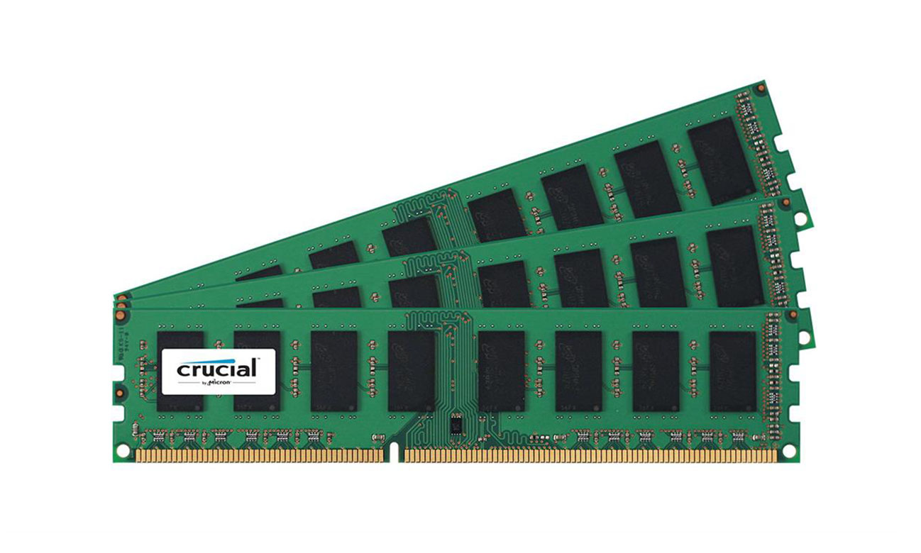 Crucial CT3609658 24GB Kit (3X8GB) DDR3-1600MHz PC3-12800 ECC Registered CL11 240-Pin DIMM 1.35V Dual Rank Memory